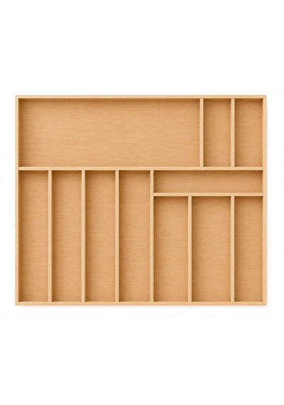 53 X 43 Cm Ahşap Kaşıklık Çekmece İçi Organizer Doğal Ahşap Mutfak Düzenleyici