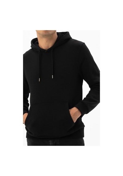 AR-MA Arma Erkek Kanguru Cepli Kapüşonlu Sweatshirt K24254928801 Siyah