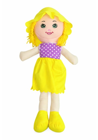 Kız Oyuncak Bebek Elbiseli Oyuncak Bez Bebek 50 Cm Bez Bebek Özel Yapım Premium Bebek 001
