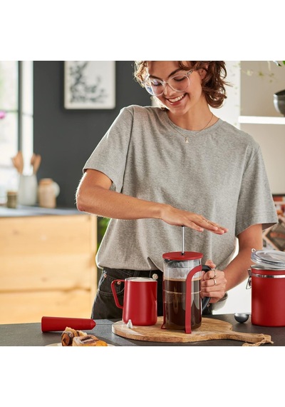 French Press 300 Ml, Kırmızı Çok Renkli