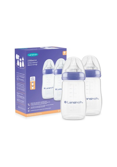 Lansinoh Biberon 2li Natural Wawa Biberon Emziği 240ml