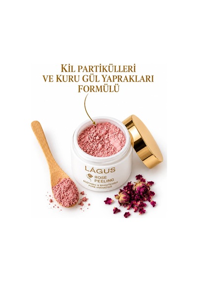 Lágus Gül Tozlu Cilt Yenileyici ve Ölü Deri Arındırıcı Yüz Peeling Seti