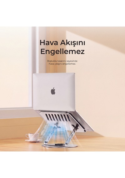 Laptop Notebook Tablet İçin Metal Stand Ayarlanabilen 360 Derece Dönebilen Ergonomik