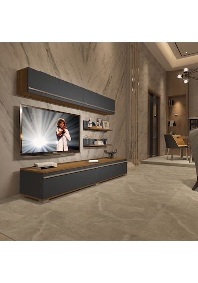 Decoraktiv Eko 5 Mdf Std Tv Ünitesi Tv Sehpası Pera - Antrasit