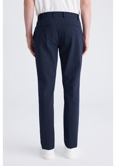 Twn Slim Fit Lacivert Çizgili Pamuklu Jogger Pantolon 4ec0305013442 101