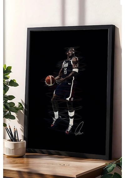 Anthony Edwards Çerçeveli Tablo Nba Basketbol - Estetik Poster