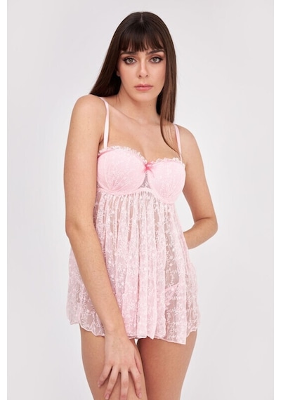 Loya Kadın Pembe Gülpembe Gecelik (544178990)