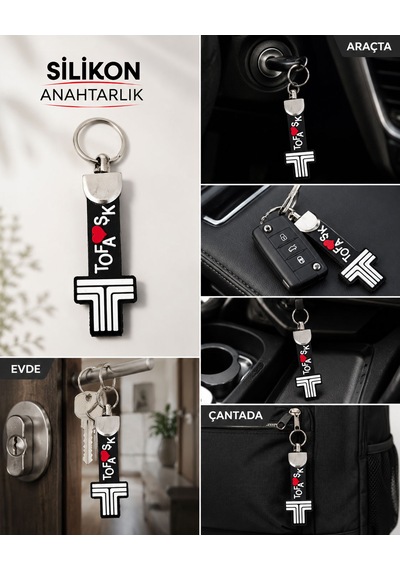 Aracınıza Özel Silikon Anahtarlık, Aşk Dolu Anahtarlık