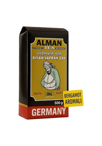 Alman Siyah Yaprak Çay 500g Bergamot Aromalı İnce Yapraklı Çay