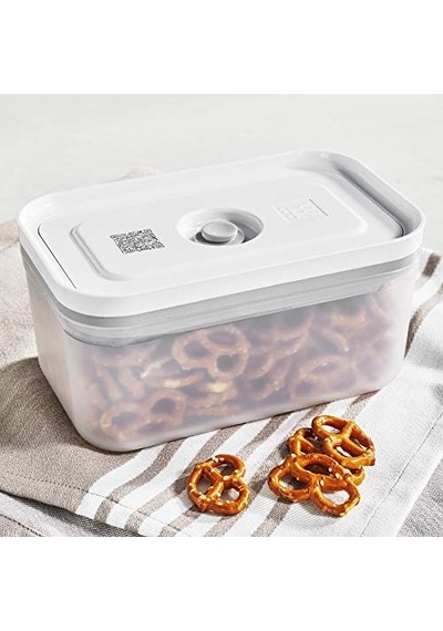 Fresh & Save Vakumlu Saklama Kabı, M, Plastik, Yarı Şeffaf-gri