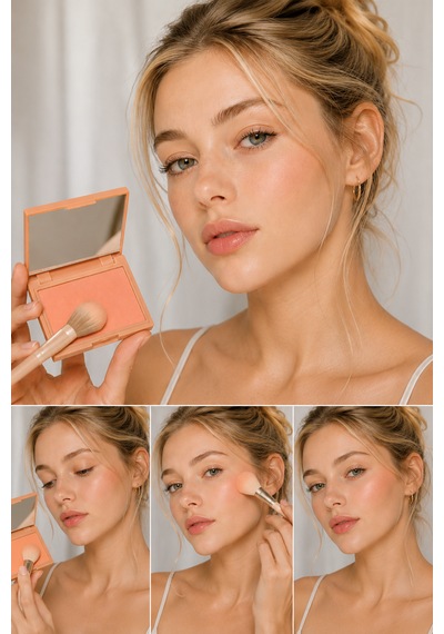 Talc Free Toz Allık Juicy Peach 02 Mat Vegan E Vitamini / My Joy Powder Blush Şeftali