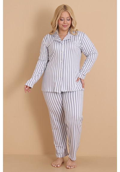 Wordex Mirano 9851 Uzun Kollu Şardonlu Soft Kışlık Düğmeli Büyük Beden Kalpli Kadın Pijama Takımı Gri Wordex Mirano 9851 Uzun Kollu Şardonlu Soft Kışlık Düğmeli Büyük Beden Kalpli Kadın Pijama Takımı Gri