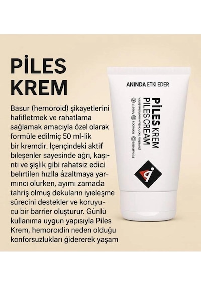 Piles Nız Için Yeni Formüllü Çözümünüz Bakım Kremi 50 Ml X 2 Adet