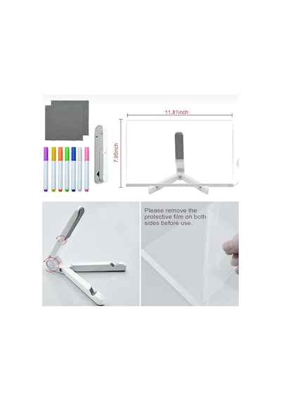 Vothoon 12 Inc Led Işıklı Çizim Yazı Tahtası Ayarlanabilir Stant Ve Kalemleri İle