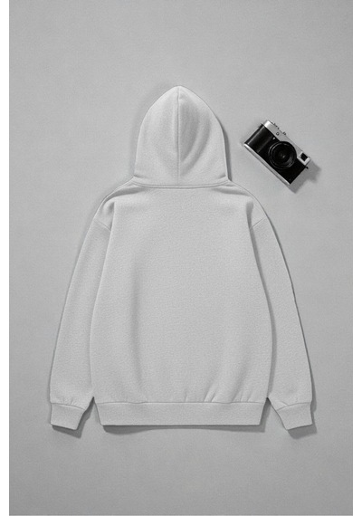 Uyguntarz Boğa Tasarım Baskılı Unisex Oversize Sweatshirt Gri