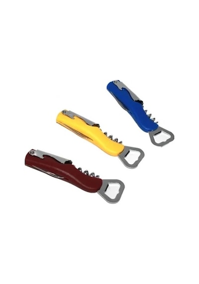 Çok Amaçlı Ve Kullanışlı Metal Tirbişon - Açacak 4 Fonksiyonlu Açık Lacivert