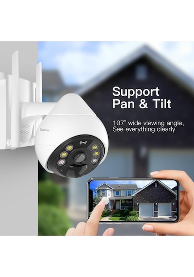 Vstarcam Bg69-tz Solar Panelli 4g Sim Kartlı Ptz Kamera