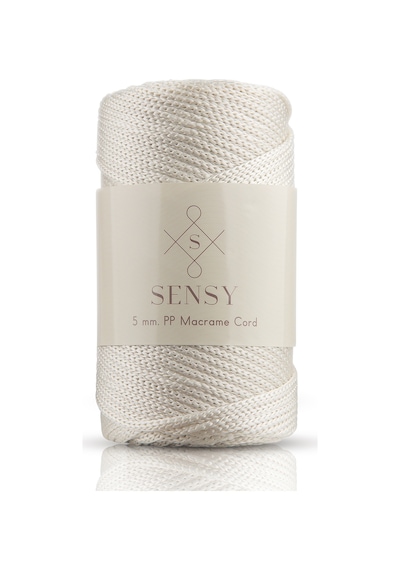 5 Mm - 400 Gr Polyester Makrome Ipi Ekru 95 M Polyester Makrome Ip Supla Ip Ve Çanta Ipliği
