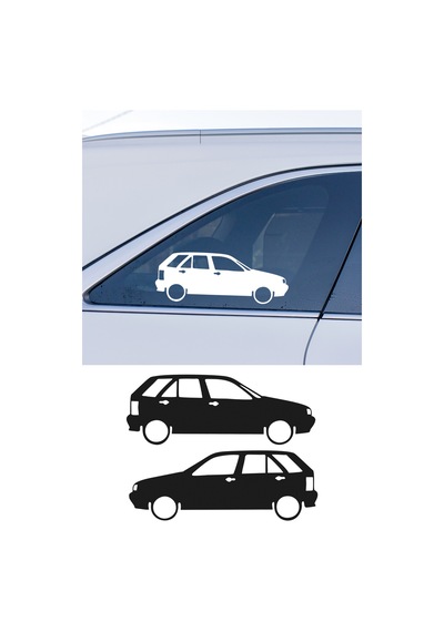 2 Adet Fiat Tipo Basık Oto Sticker - Kelebek Cam Sticker 25x9 Cm