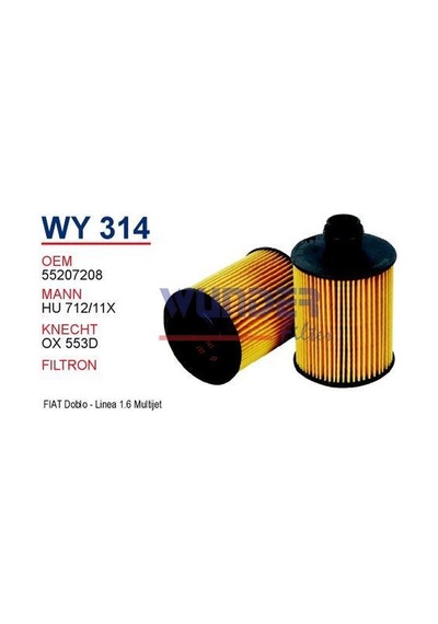 WUNDER WY314 YAĞ FİLTRESİ - OPEL ASTRA J CORSAD MERIVA B 1,3 CDTI