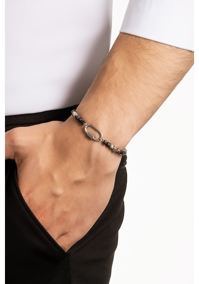 So Chic Jasper Ve Hematit Taşlı 23 Cm Çelik Erkek Bileklik Çelik