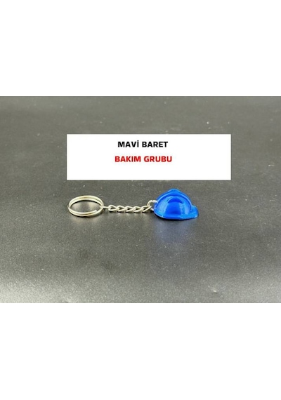 Baret Model Anahtarlık - Bakım Grubu Mavi