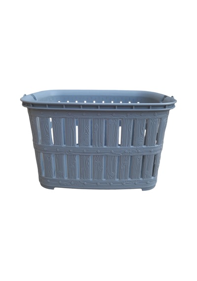 Tuffex Mandal Sepeti Bambu Desen Plastik Gri Diğer