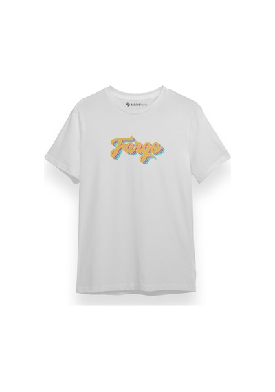 Fargo Rainbow Logo Beyaz Kısa Kol Erkek Tshirt 001