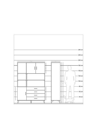 Hyperion Dolap 8 Raflı 4 Çekmeceli 3 Kapaklı 132x44x195 Çam-antrasit/aytaşı Antrasıt/aytası Hyperion Dolap 8 Raflı 4 Çekmeceli 3 Kapaklı 132x44x195 Çam-antrasit/aytaşı Antrasıt/aytası
