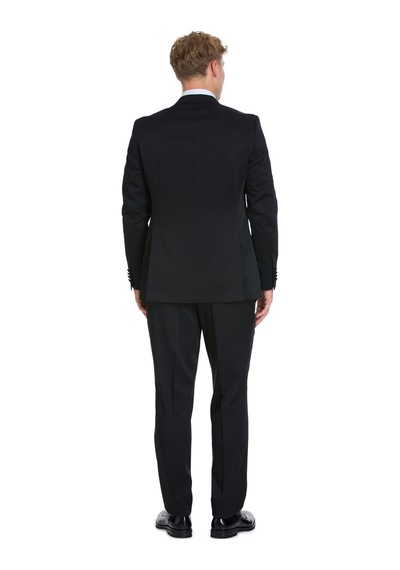 Hatemoğlu Siyah Slim Fit Çıkma Sivri Yaka Klasik Damatlık 34558 Siyah