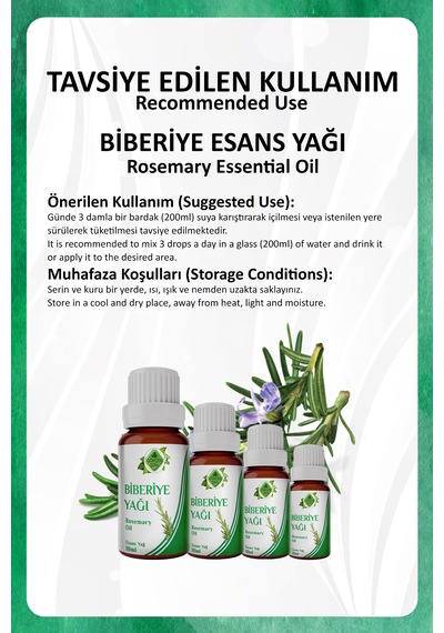 Biberiye Yağı Rosemary Essential Oil 10 Ml.