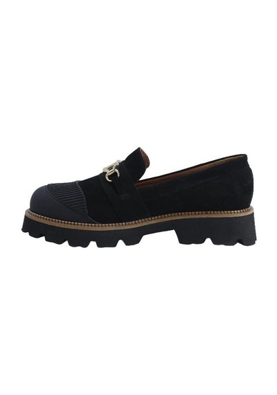 Poletto Hakiki Deri Sıyah Loafer Düz 02 318 05-1901 Siyah
