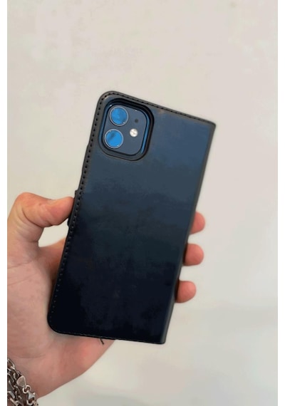 Oppo A6t Cüzdan Kapaklı Kılıf Kartlıklı Cüzdanlı Standlı Kopçalı Lacivert