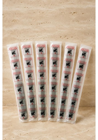 Feller 6'lı Lazer Tırtıklı Paslanmaz Çelik Sebze Meyve Bıçağı 22x2.4 Cm - Yeşil Saplı Soyma Ve Doğrama Seti