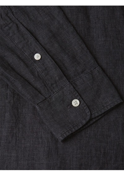 Tommy Hilfiger Pıgment Dyed Lı Solıd Rf Shırt Erkek Siyah Gömlek - Mw0mw41530