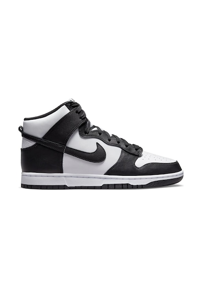 Nike Dunk Hıgh Retro Leather Unisex Shoes Hakiki Deri Günlük Spor Ayakkabı Beyaz Siyah Beyaz - Siyah