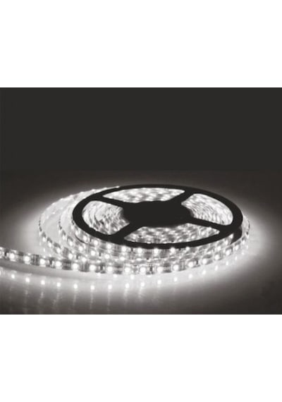 12 Volt 3 Çipli 5050 Dış Mekan IP65 Beyaz Şerit Led M/60 Led 5 Metre