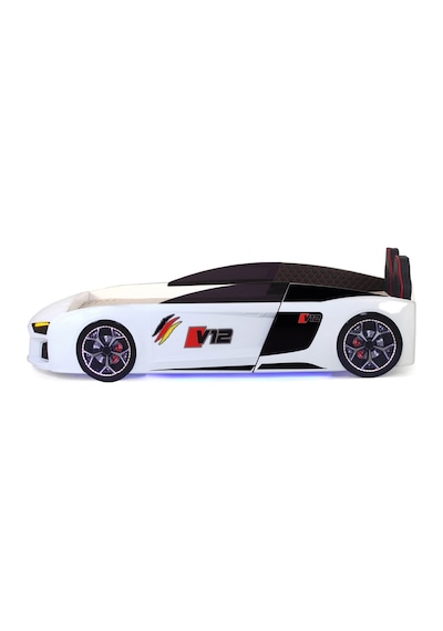 Beyaz Arabalı Yatak V12 Audi Full Ledli Kumandalı Ve Müzikli Beyaz Arabalı Yatak V12 Audi Full Ledli Kumandalı Ve Müzikli