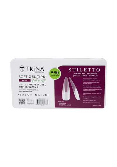 Trina Soft Jel Takma Tırnak Stiletto Full Mat 550'li Trnnaıl0023