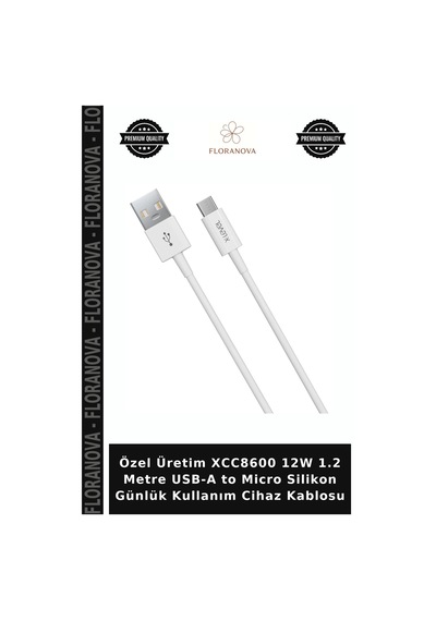 Özel Üretim Xcc8600 12w 1.2 Metre Usb-a To Micro Silikon Günlük Kullanım Cihaz Kablosu