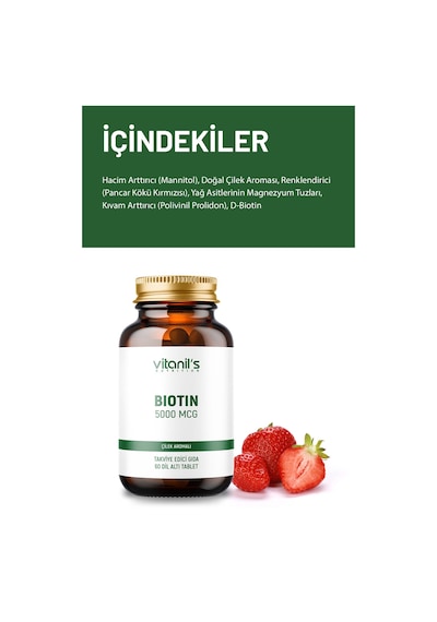 Vitanil's Biotin Chewable 60 Tablet