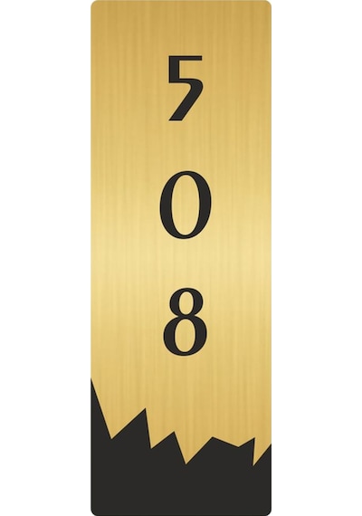 Metal Departman Kapı İsimliği, Yönlendirme Levhası 508 Dikey 5x20 Cm Altın Renk