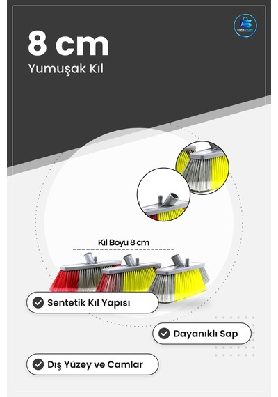 Oto Yıkama Fırçası Yumuşak Kıl 8 Cm Sentetik Dayanıklı Sap Araç D