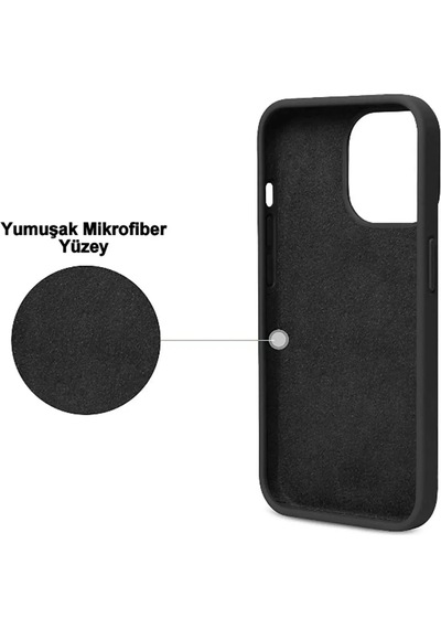 Apple Uyumlu iPhone 14 Pro Max Menekşe Mor Silikon Kılıf Leke Tutmaz Içi Süet