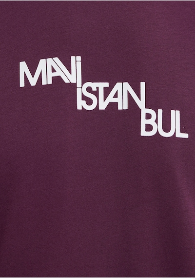 Mavi - İstanbul Baskılı Mor Tişört 0612274-70670 Mor