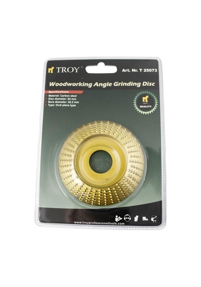 Troy 25073 Avuç Taşlamalar İçin Ahşap Törpü Diski, Yarı Küre, 84mm