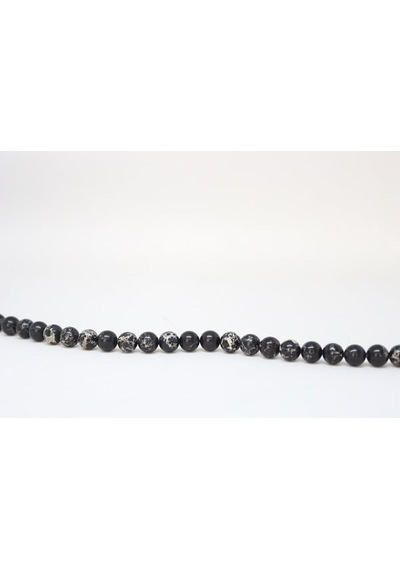 Varisit Taşı Siyah YARIM Dizi 8mm (18cm uzunluğundadır)