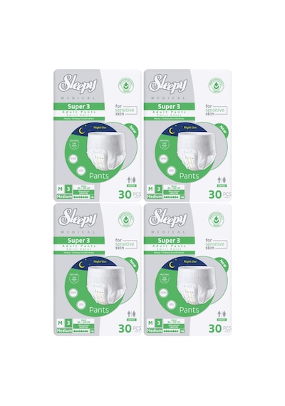 Sleepy Süper3 Emici Külot M Beden 4 Paket 120 Adet