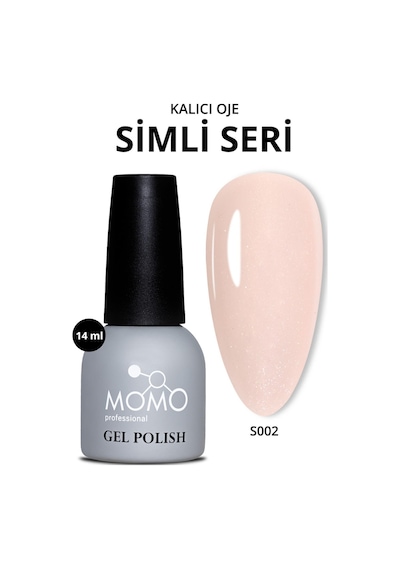 Momo Professional Kalıcı Oje S002 Gümüş Simli Fil Dişi 14 Ml