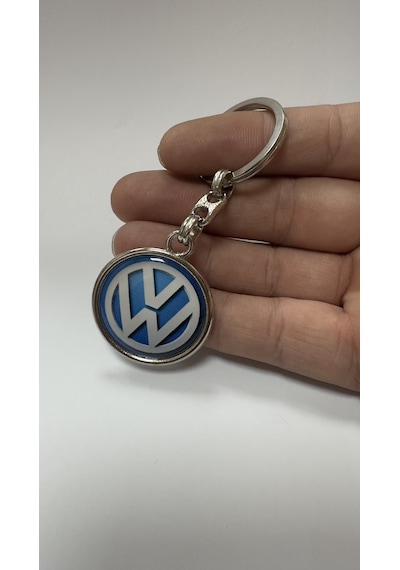 Volkswagen Logolu Uyumlu Çift Yönlü Metal Anahtarlık 1 Adet